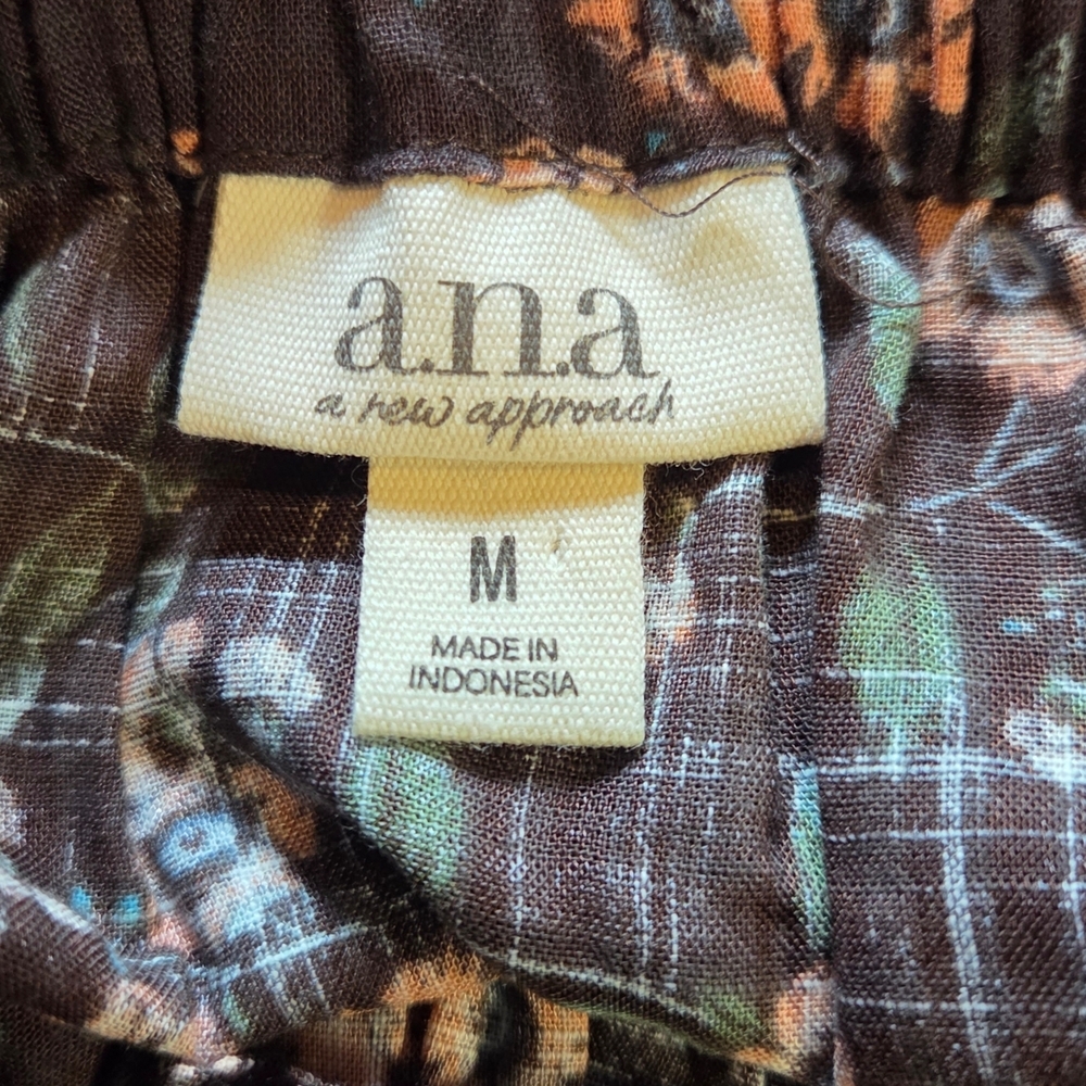 a.n.a Dark Floral Blouse with Ruffle Detail - Picture 7 of 8